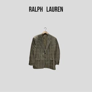 Ralph Lauren WOOL & CASHMERE blazer Houndstooth sports coat 42 reg dress jacket